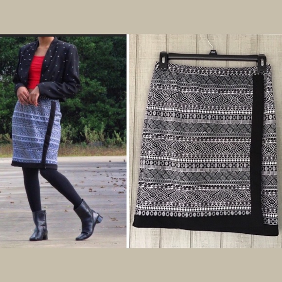 Cato Dresses & Skirts - Black White Tribal Skirt